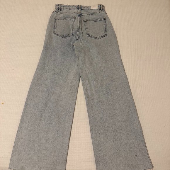 Zara Wide-Leg Cutout Jeans Size 6 - Picture 3 of 4